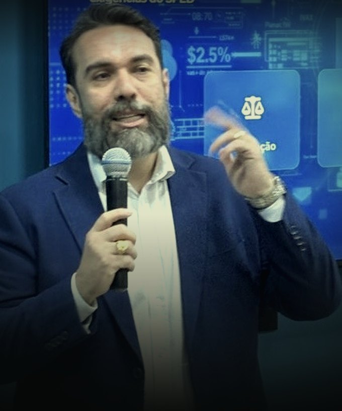 Gustavo Deboleto em palestra sobre Reforma Tributária, IVA e SPED